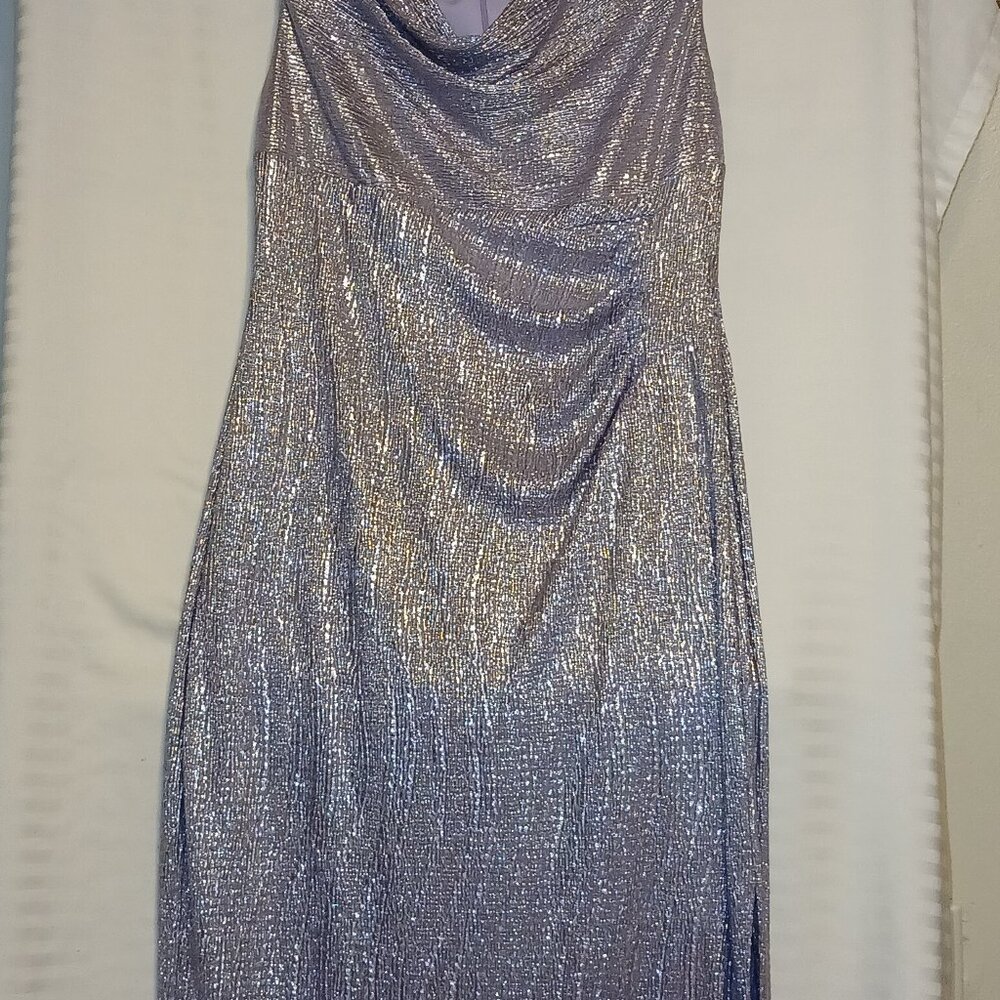 Lavender metallic dress sizes 14 by Connected Apparel